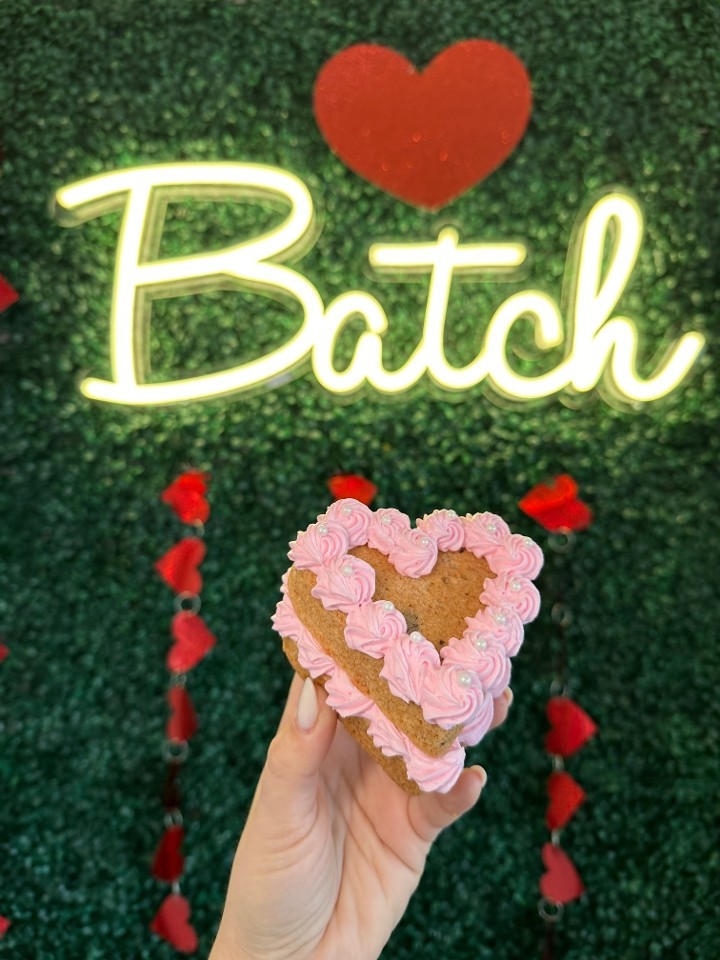 Mini 2 layer heart cookie cake