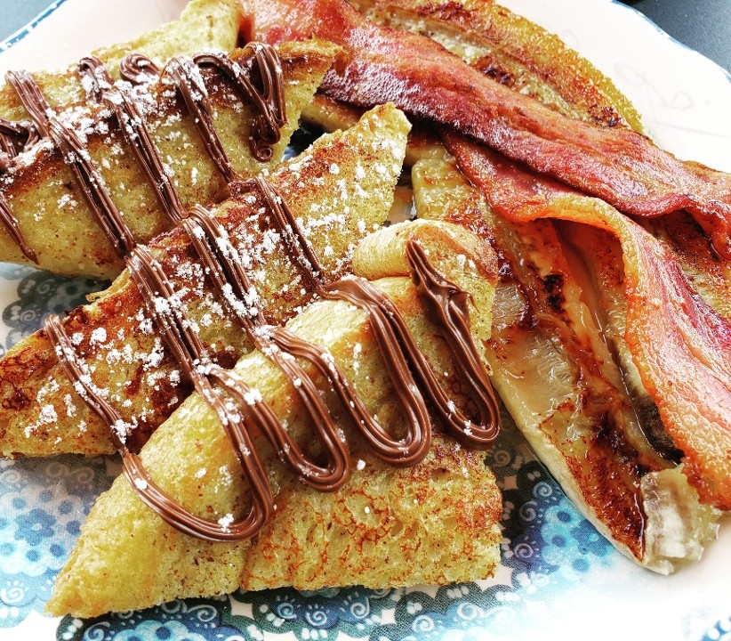 French Toast w/ Bacon or Ham