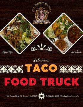 The Cowboys Kitchen Taco Food Truck 629 Scotch Creek Rd.