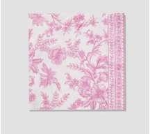 Pink Toile Cocktail Napkins