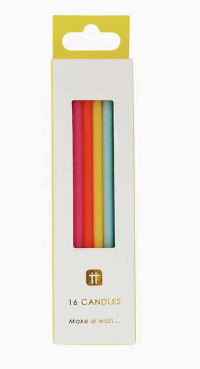 Rainbow Candles (Pack of 16)