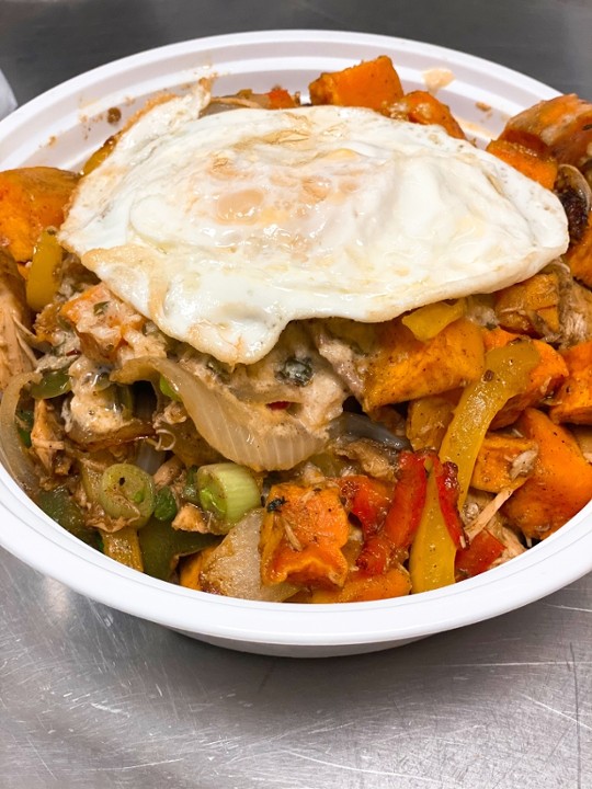 Pulled Jerk Chicken Hash