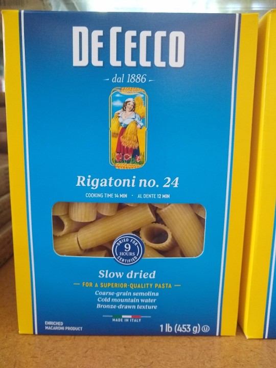 Pasta, Rigatoni (DeCecco) 1lb