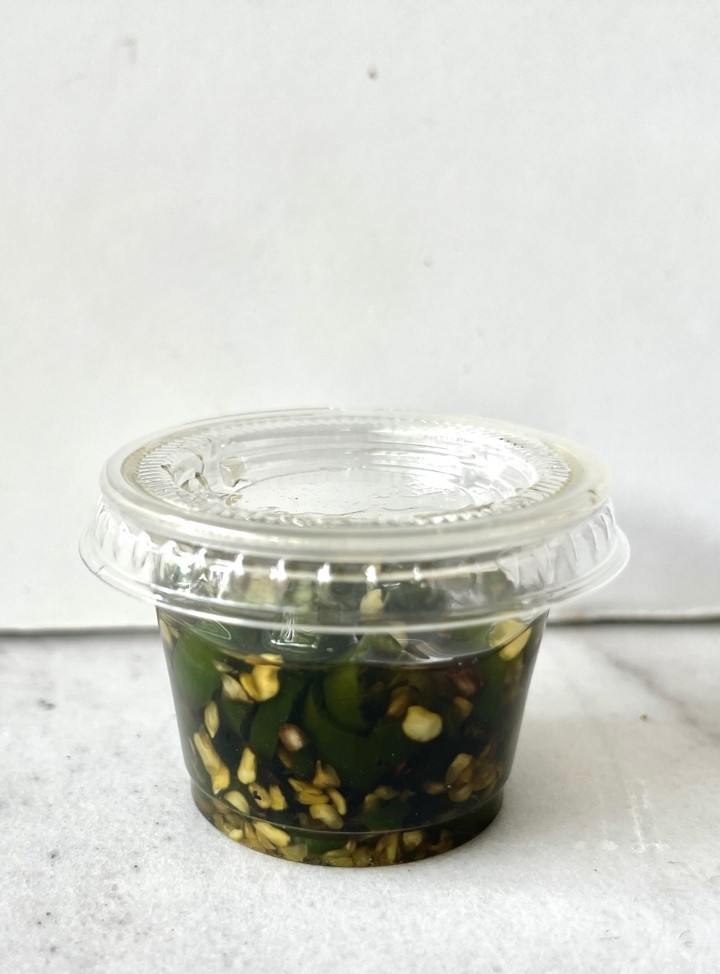 Thai Chili In Fish sauce, 1oz, if dining in just ask us for a side!