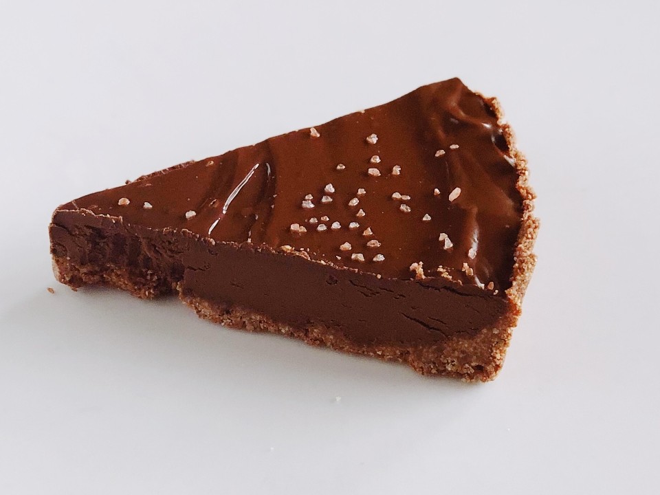 Sea Salt Dark Chocolate Tart, Flourless  GF/V