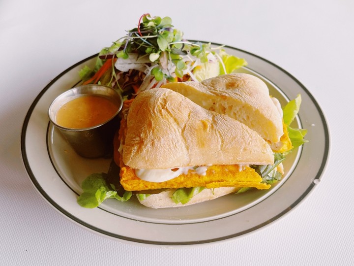 Golden Tofu Sandwich (Fried in the same fryer as items with Gluten)