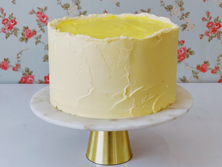 3 Layer: Vanilla Cake w/ Lemon Icing & Lemon Curd Filing GF/V
