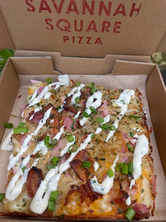 Lucky Loaded Potato Square Pizza