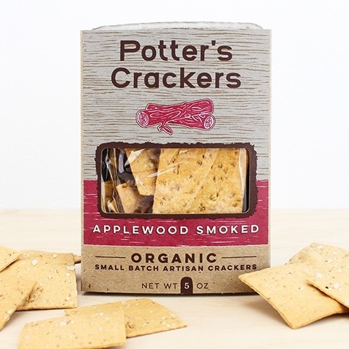 Applewood Smoked Potters Crackers - 5oz