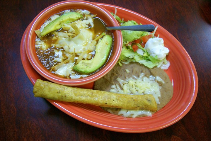 Soup and Flauta Plate