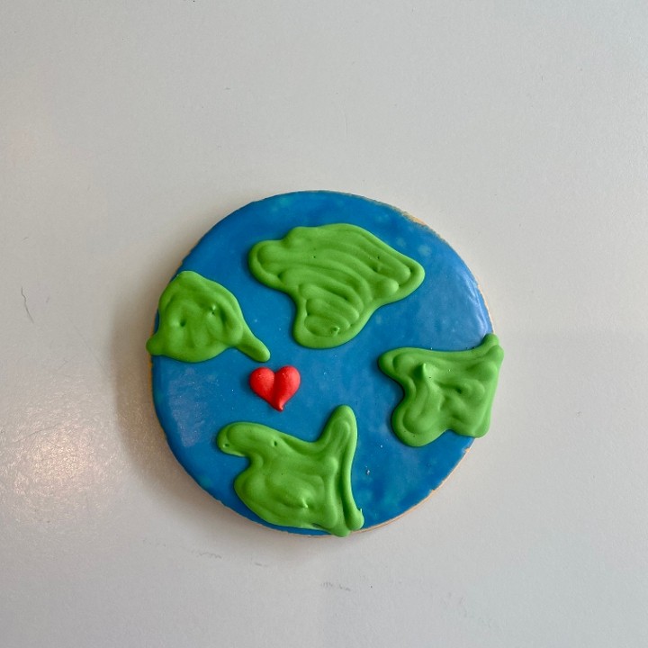 Earth Cut Out Cookie