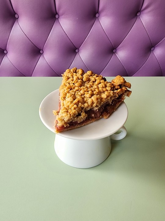 SLICE of Peach Raspberry Pie