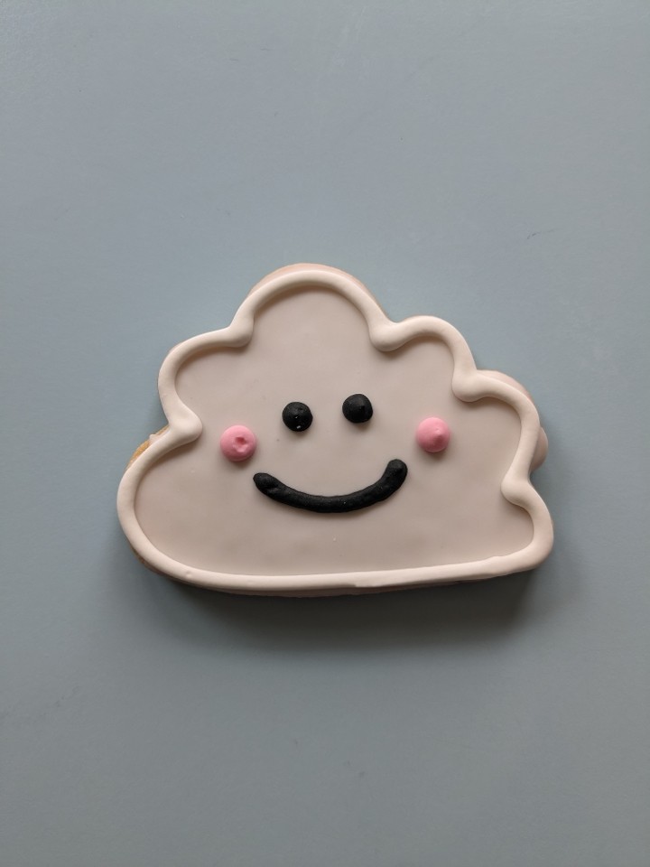 cloud cut out cookie
