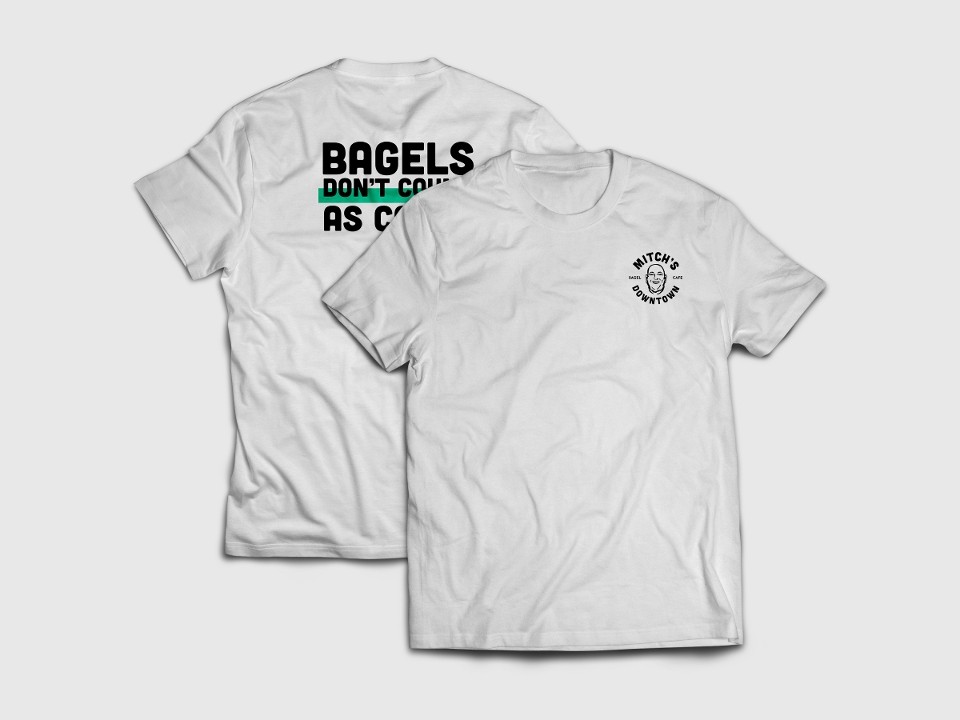 BAGEL DON'T COUNT AS CARBS SHIRT (WHITE)