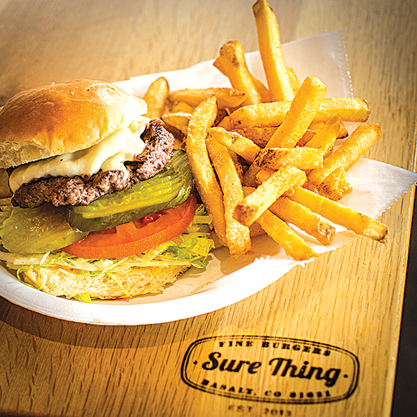 SURE THING BURGER (fries sold separately)