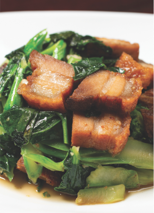 Crispy Pork Belly With Chinese Broccoli