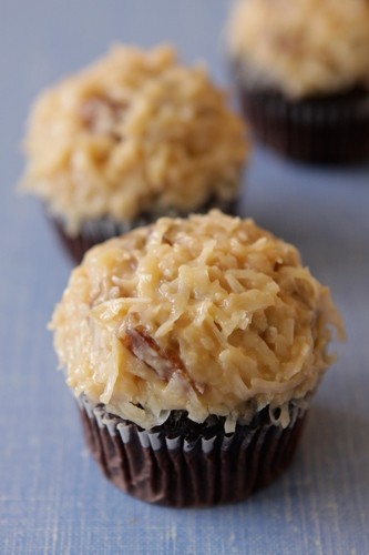 German Chocolate Cupcake