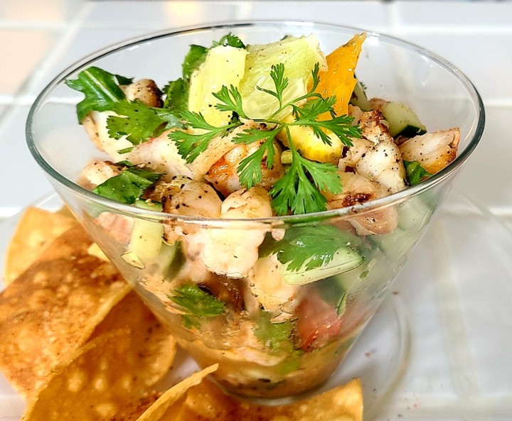 Grilled Texas Shrimp Ceviche (GF, DF)