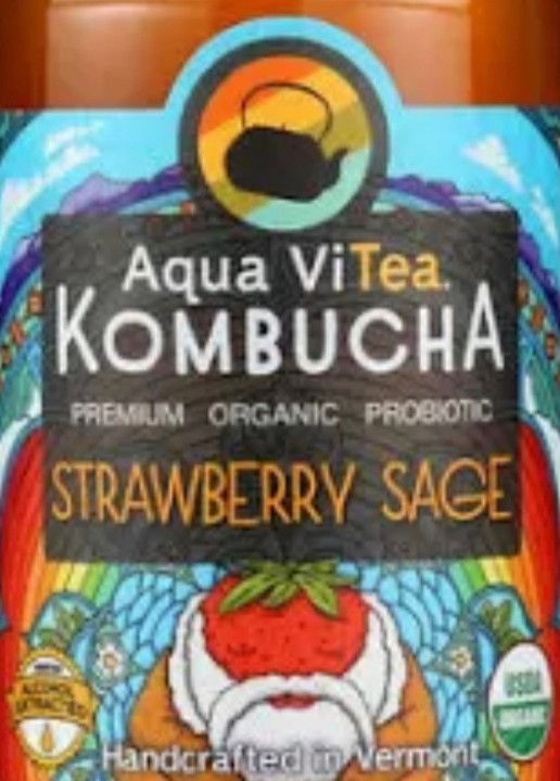 Kombucha-STRAWBERRY SAGE- 16ozs