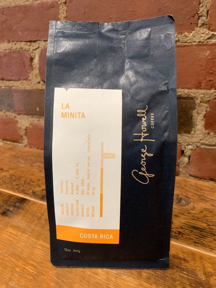 GH - LA Minita - Costa Rica (Light) Tasting Notes:  Citrusy, Sweet, Chocolatey (If you want us to grind, please note)
