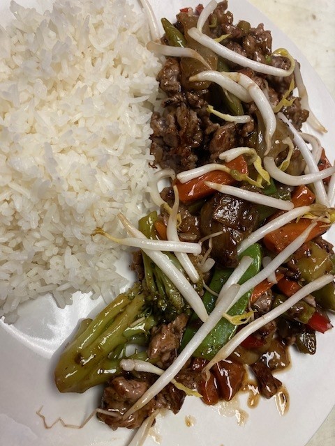 Mongolian Beef with salad bar