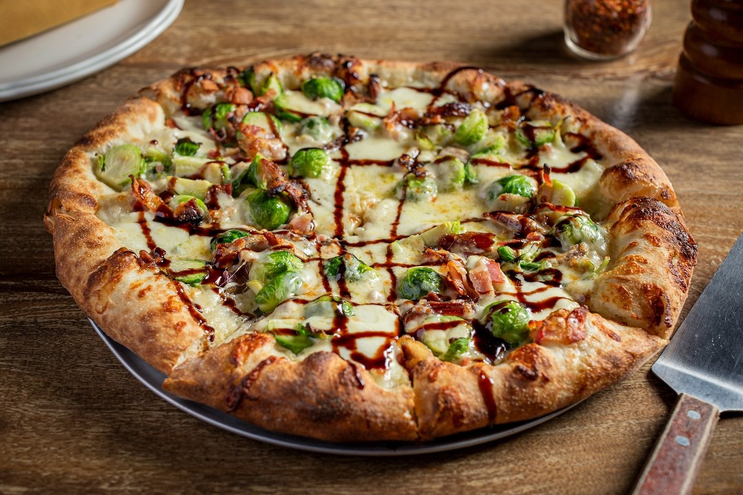 Brussels Sprouts & Bacon Pizza