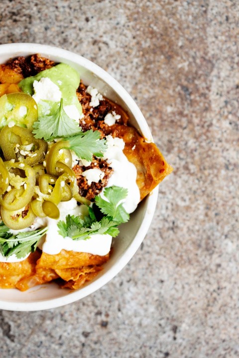 Chorizo Potato Chilaquiles