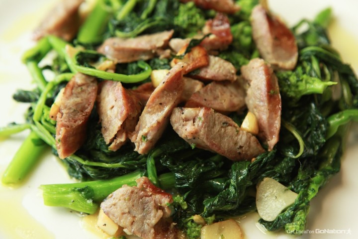 Maiones Pizza, Kitchen, Market - Broccoli Rabe & Sausage Appetizer