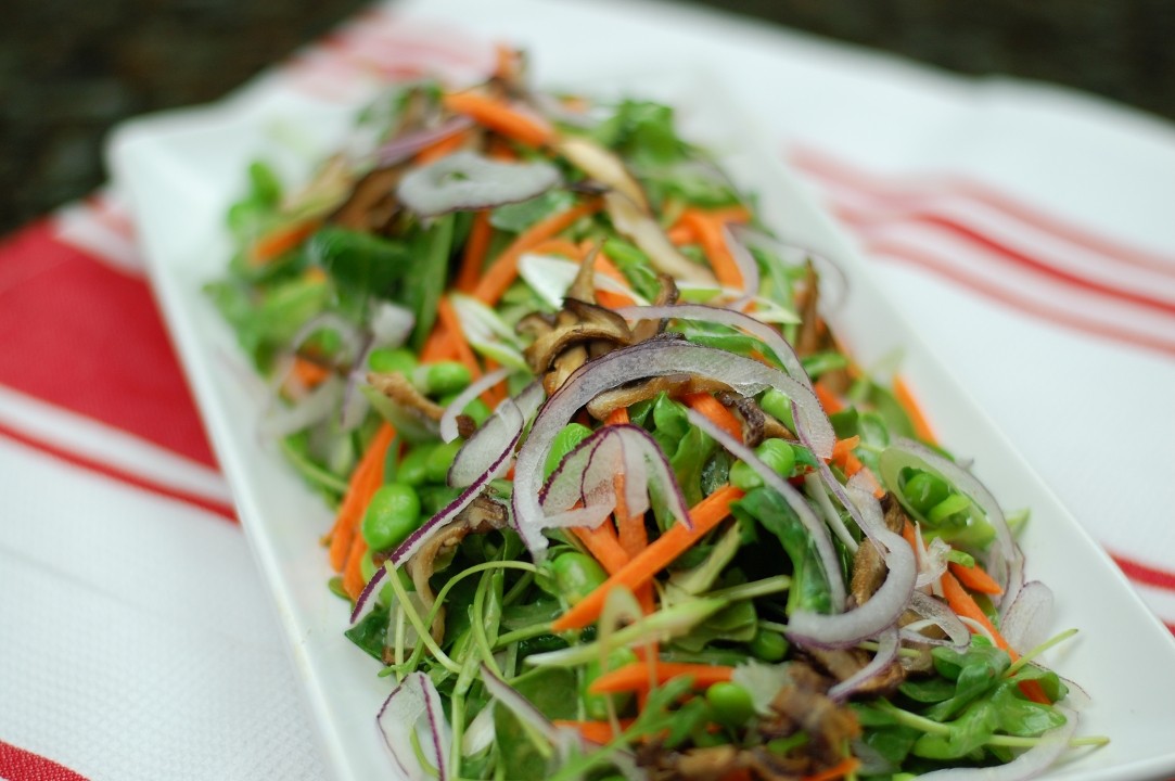 Asian Greens Salad w/ Soy Vinaigrette