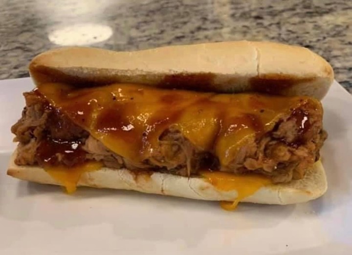 Barbecue Pork & Cheddar Melt