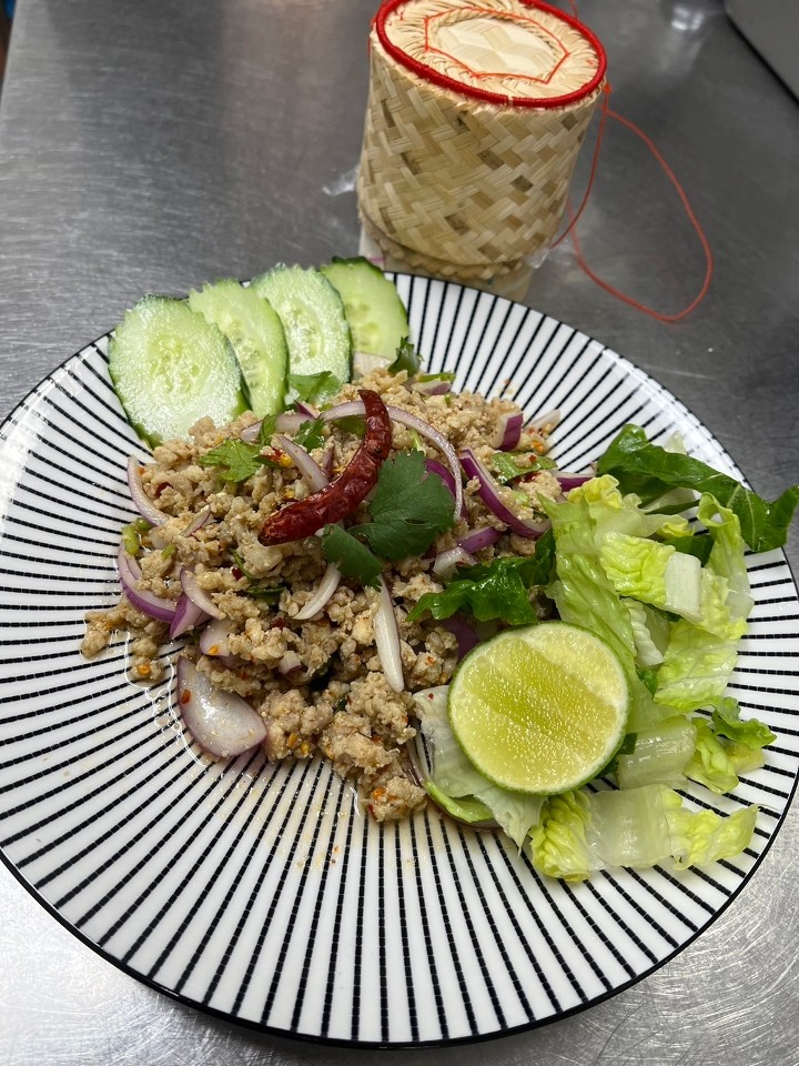 Larb Chicken With Sticky rice