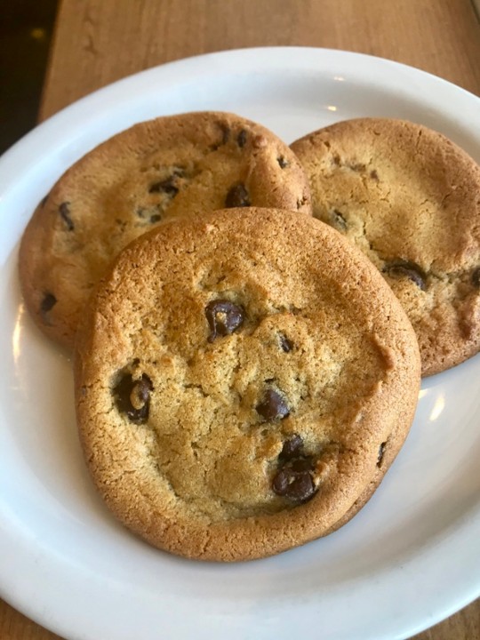 Three Chocolate Chip Cookies