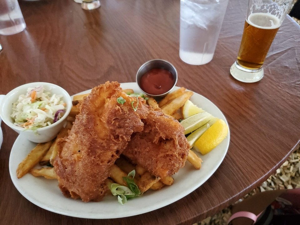 Beer-Battered Salmon Fish + Chips