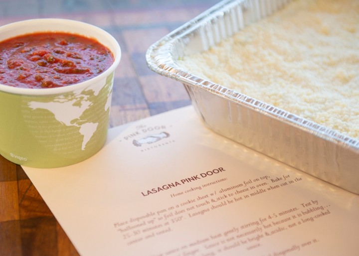 The Pink Door - Lasagna for Four • Take n Bake