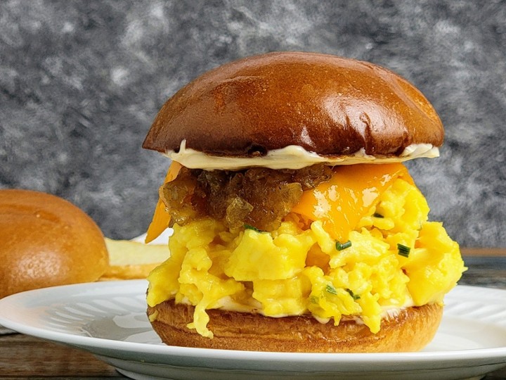 Breakfast Meat, Egg & Cheese Sandwich w/one side
