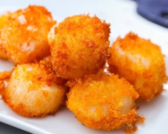 10 Fried Scallops with 2 SIDES