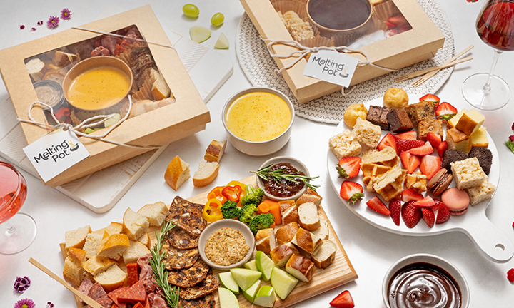 Cheese & Chocolate Fondue Party Boxes - Regular (serves up to 4)
