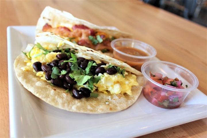 T2 Egg, black beans, cilantro, pico de gallo & Salsa