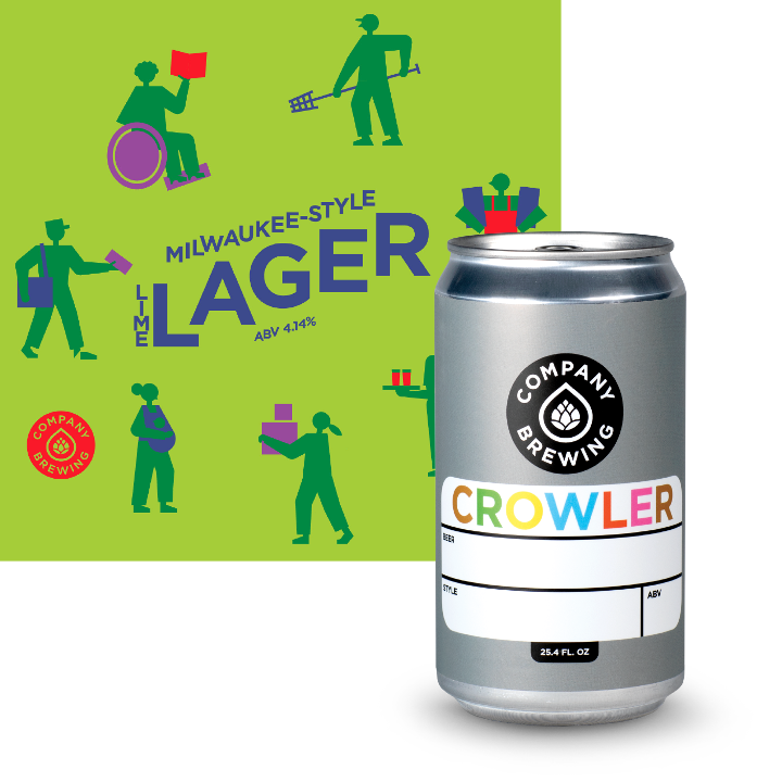 Lime Lager - 25.4 oz Crowler