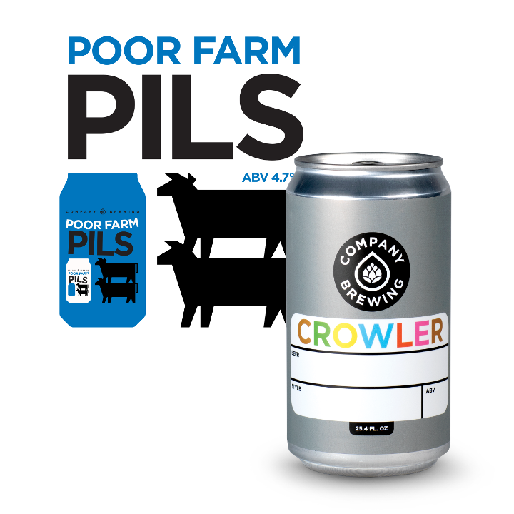 Poor Farm Pils - 25.4 oz Crowler