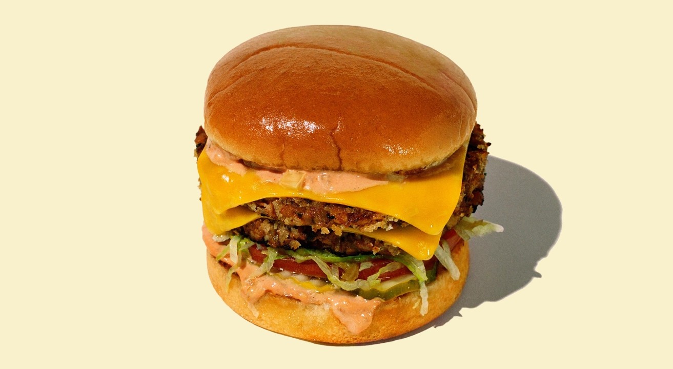 Double Vegan Cheeseburger