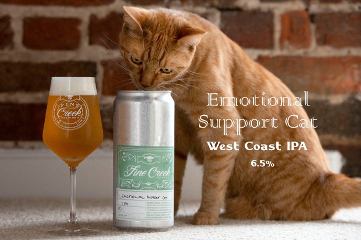 Emotional Support Cat West Coast IPA Crowler
