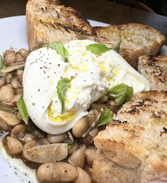 White Bean Burrata Toast