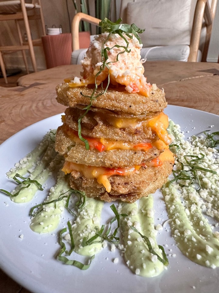 Fried Green Tomatoes W/Pimento Cheese