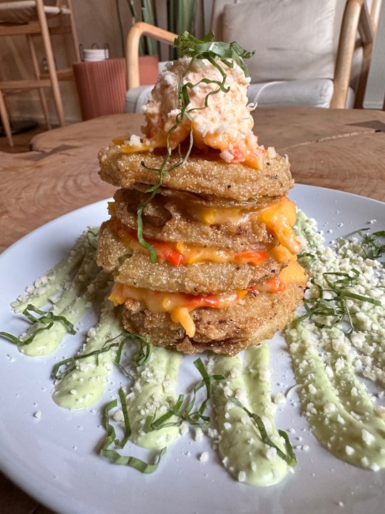 Fried Green Tomatoes W/Pimento Cheese