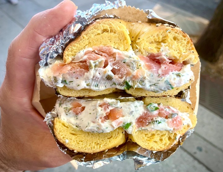 Lox Cream Cheese Bagel