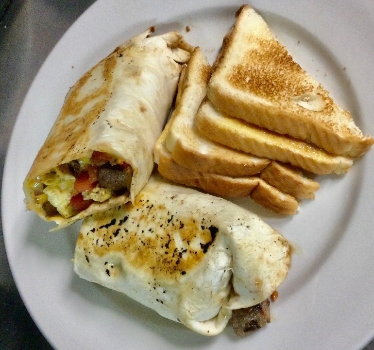Steak Fajita Breakfast Burrito