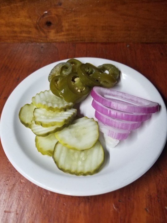 Pickles, Onion, Jalapenos