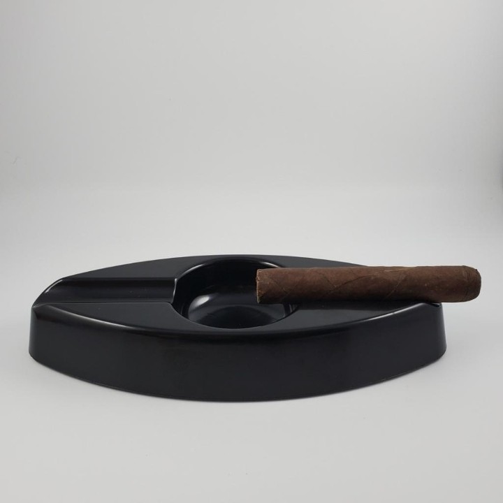 Black Melamine 2-cigar ashtray