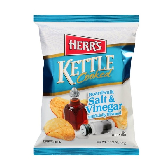 Herr's Kettle Cooked Salt & Vinegar Potato Chips 2.5 oz